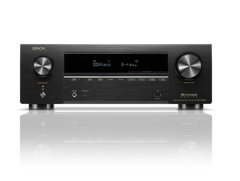 Denon AVR-X1800H 8K Home Theater AV Receiver with Dolby Atmos®