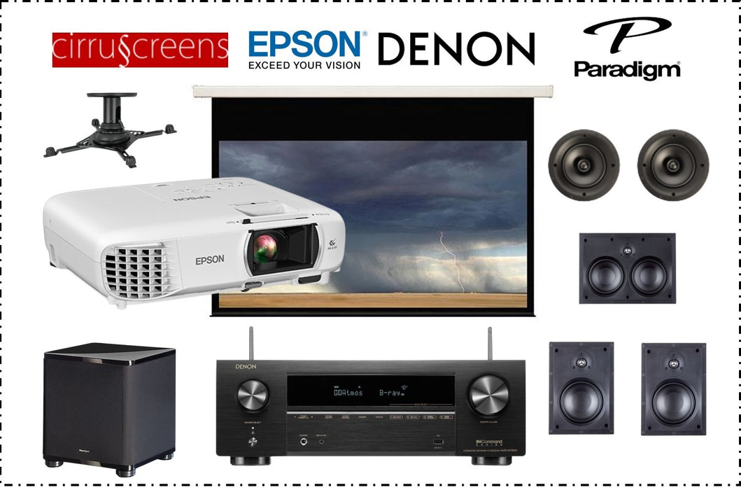 Home Theatre Archi-Bronze 5.1Ch Package, Epson, Denon, Paradigm, Cirrus