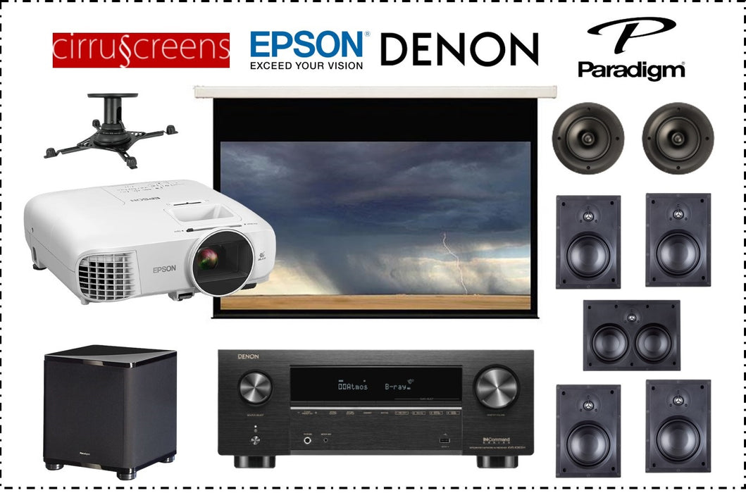 Home Theatre Archi-Gold 7.1Ch Package, Epson, Denon, Paradigm, Cirrus