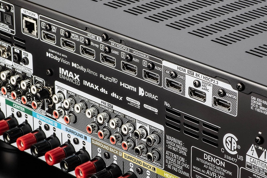 Denon AVR-X3800H 8K Home Theater AV Receiver with Dolby Atmos®