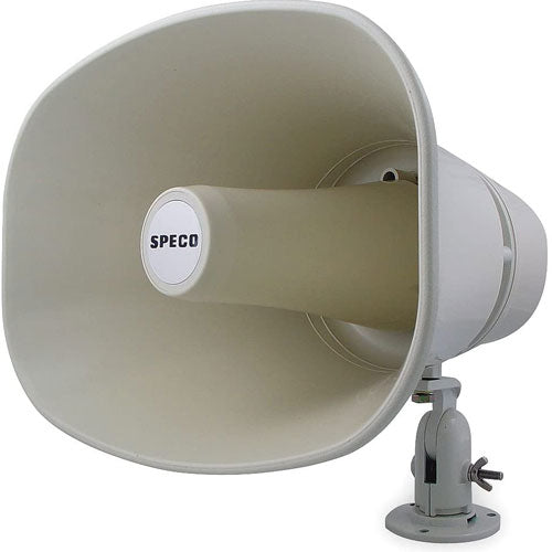 Speco SPC30RT Commercial Series 11 x 8 in. 70, 25V Weather-Resistant PA Horn Speaker