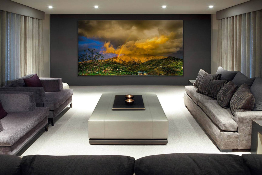 Cirrus Nero 120" Thin Bezel 4K Ref Fixed Frame Projector Screen 16:9 Aspect Ratio-White