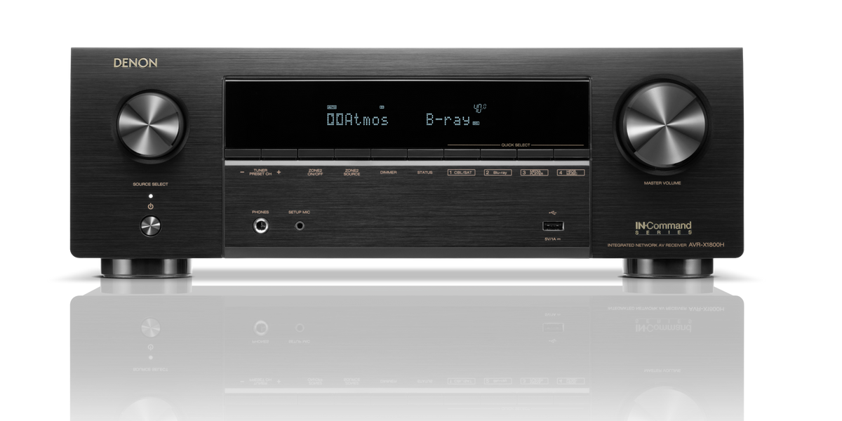 美品　DENON AVR-X1800H AVR-X1800H - 7.2 Ch. 80W 8K AV Receiver Powered by HEOS™ and
