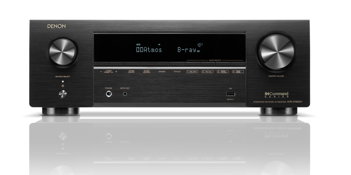 Home 7.2-Channel- Atmos® — AV Theater Dolby AVR-X1800H Denon Receiver with 8K