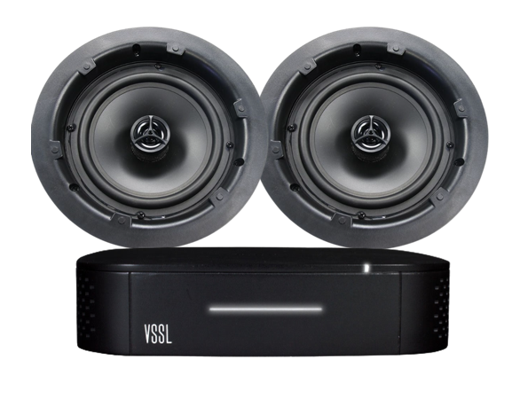 Sync Sound SS-ICS-6 6-1/2" Bezel-Less Round In-Ceiling Speakers (Pair)